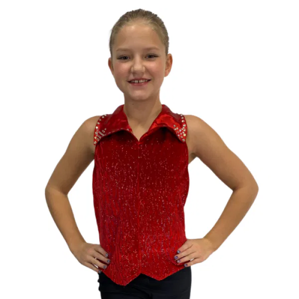 Red Velvet Collared  Halter 6