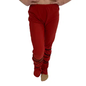 Flare Pants – Red with Side Ties 8
